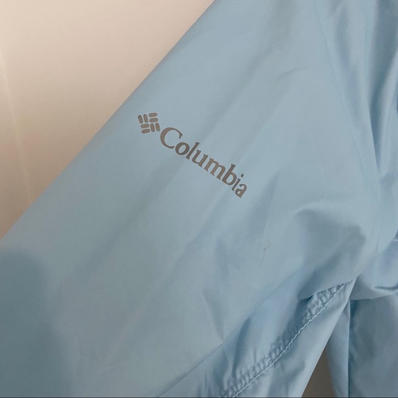 Columbia Light Blue Rain Jacket - Picture 6 of 8